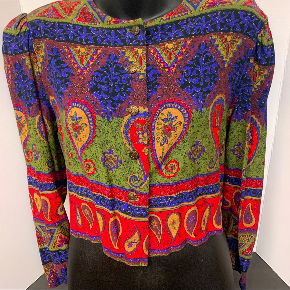 Vintage Crop Top Blouse